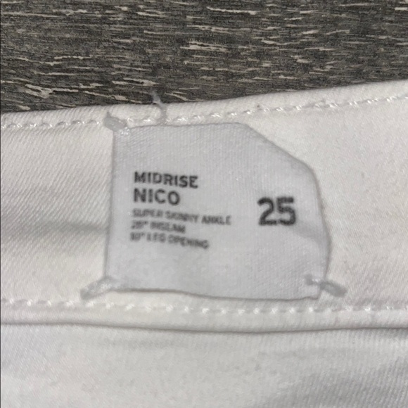 Women’s White Size 25 Hudson Distressed Super Skinny Midrise Ankle Nico Jeans - Picture 10 of 10